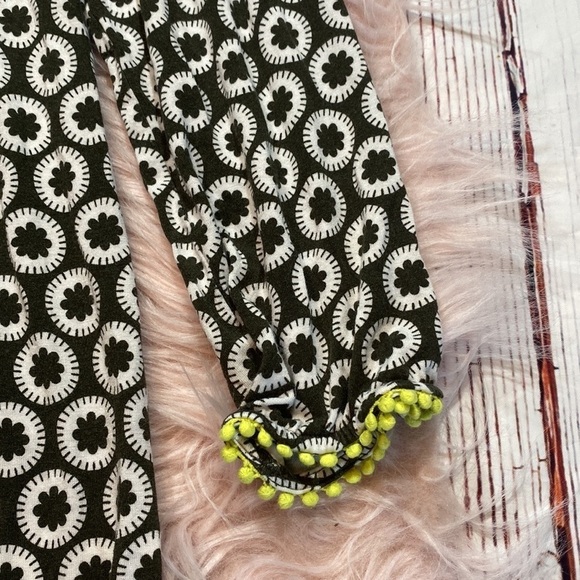 Boden Tessa Geometric Green 3/4 Sleeve Jersey Top sz 4 - Picture 6 of 11